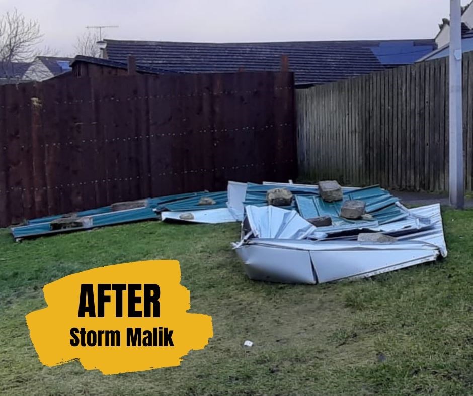 Here it is... or what remains of it after Storm Malik had done its worst. Pictures: ACE Ltd