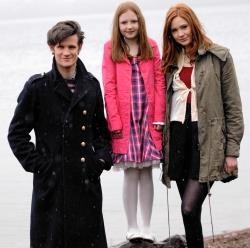 Dr Who, Matt Smith, Caitlin Blackwood and Karen Gillan