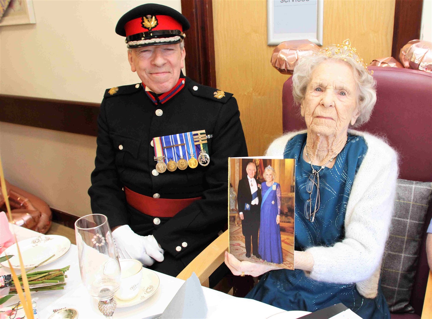 MESSAGE DELIVERED: Vice Lord-Lieutenant Douglas Young made sure the birthday girl got her message from King Charles III