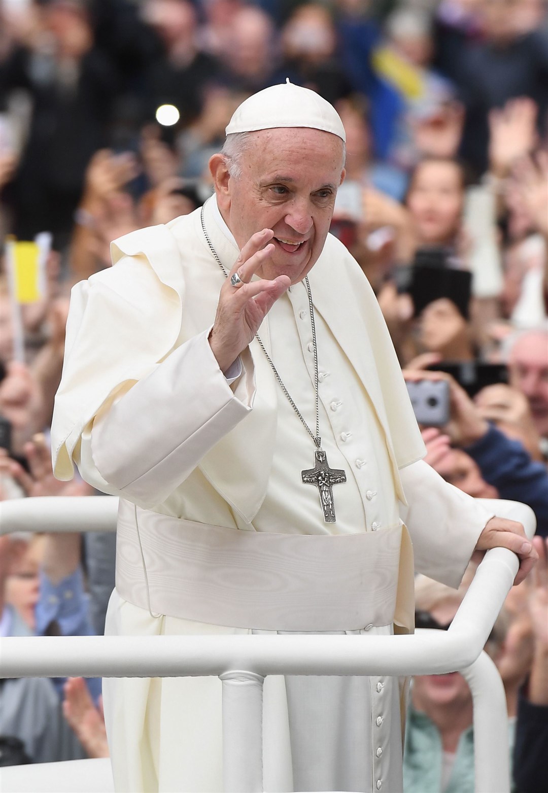 Pope Francis was ordained as a Jesuit priest in 1969 (Joe Giddens/PA)