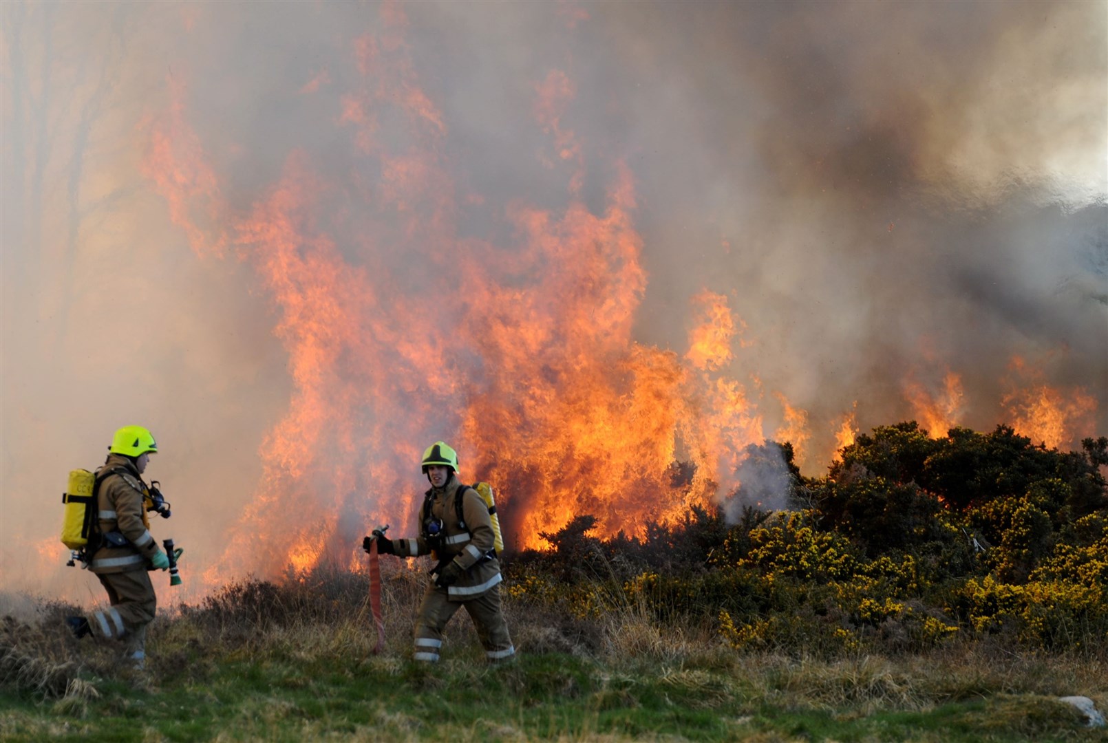 A past wildfire between Daviot Wood and Milton of Leys (file image). Picture: Gary Anthony