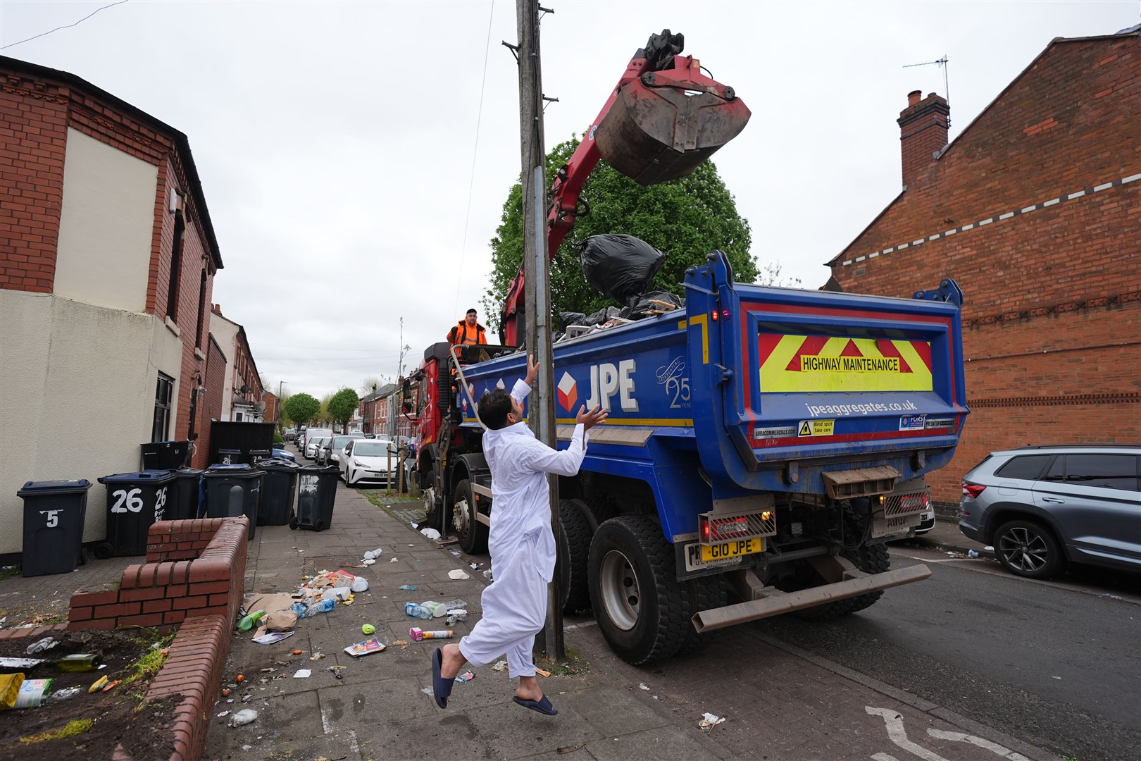 Council leader John Cotton said he was confident most of the backlog of rubbish in the city could be cleared by the end of the week (Jacob King/PA)