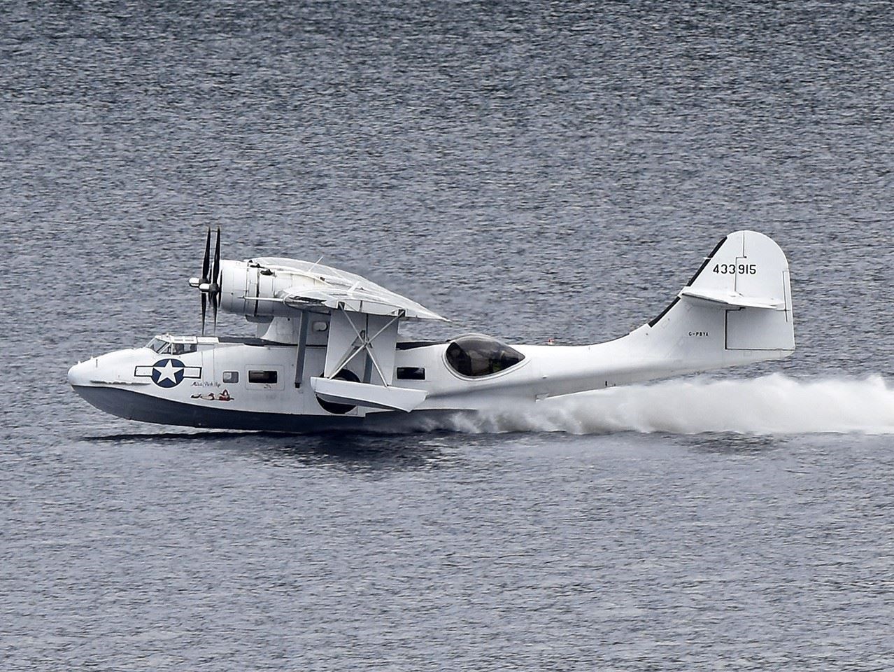 The stranded Catalina is flying high once more