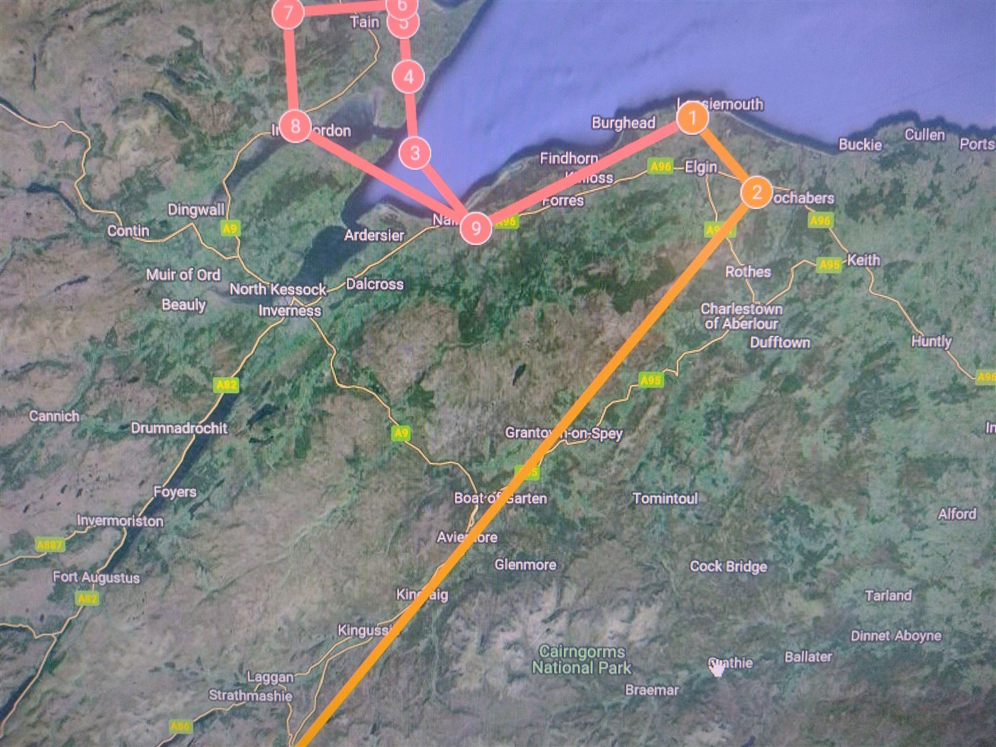 Follow the arrows....this was the team's own itinerary posted hours before departing from Lossiemouth.