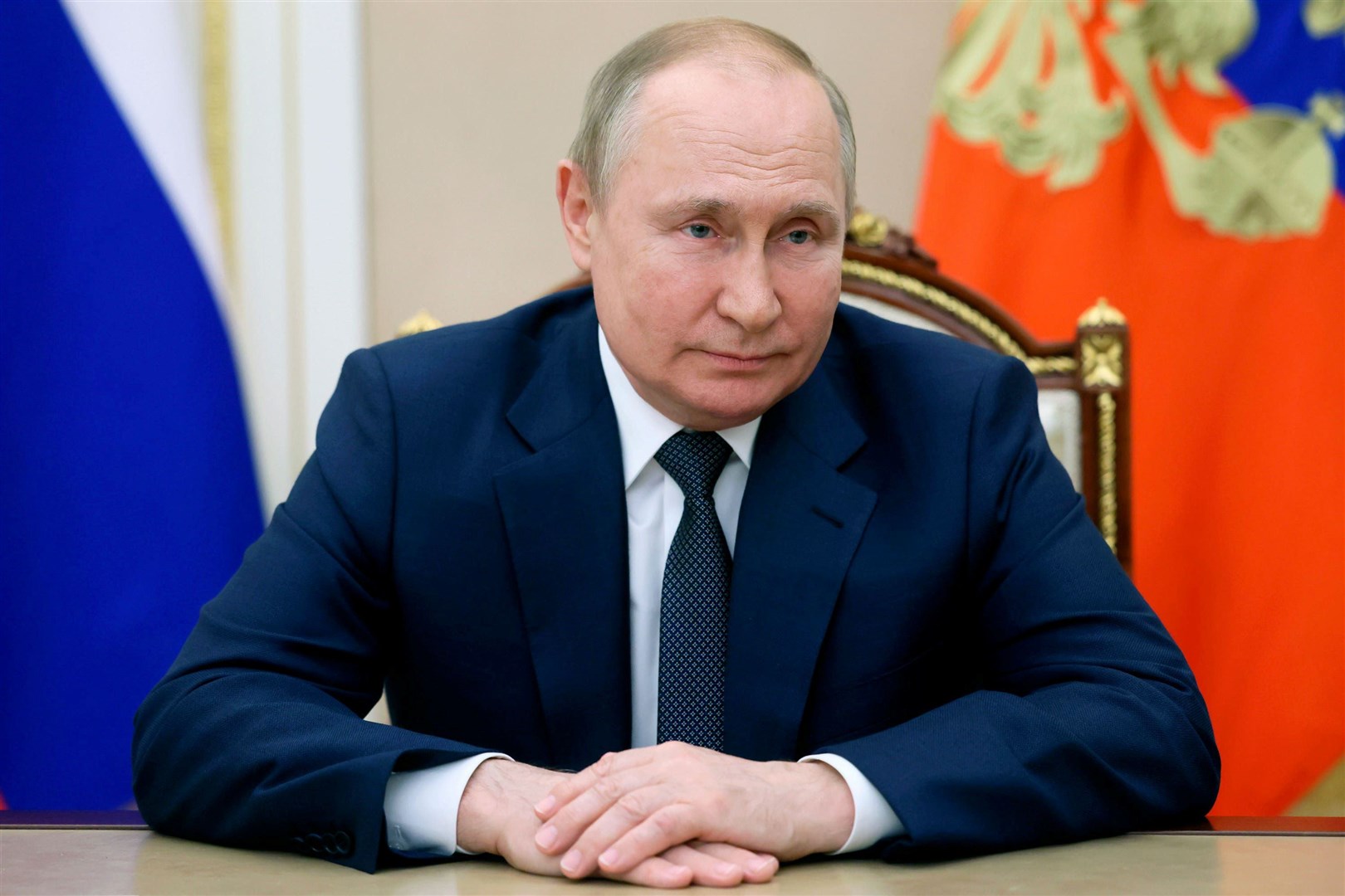 It is three years since Russian president Vladimir Putin ordered his troops into Ukraine. Picture: Mikhail Metzel, Sputnik/Kremlin Pool Photo/AP.