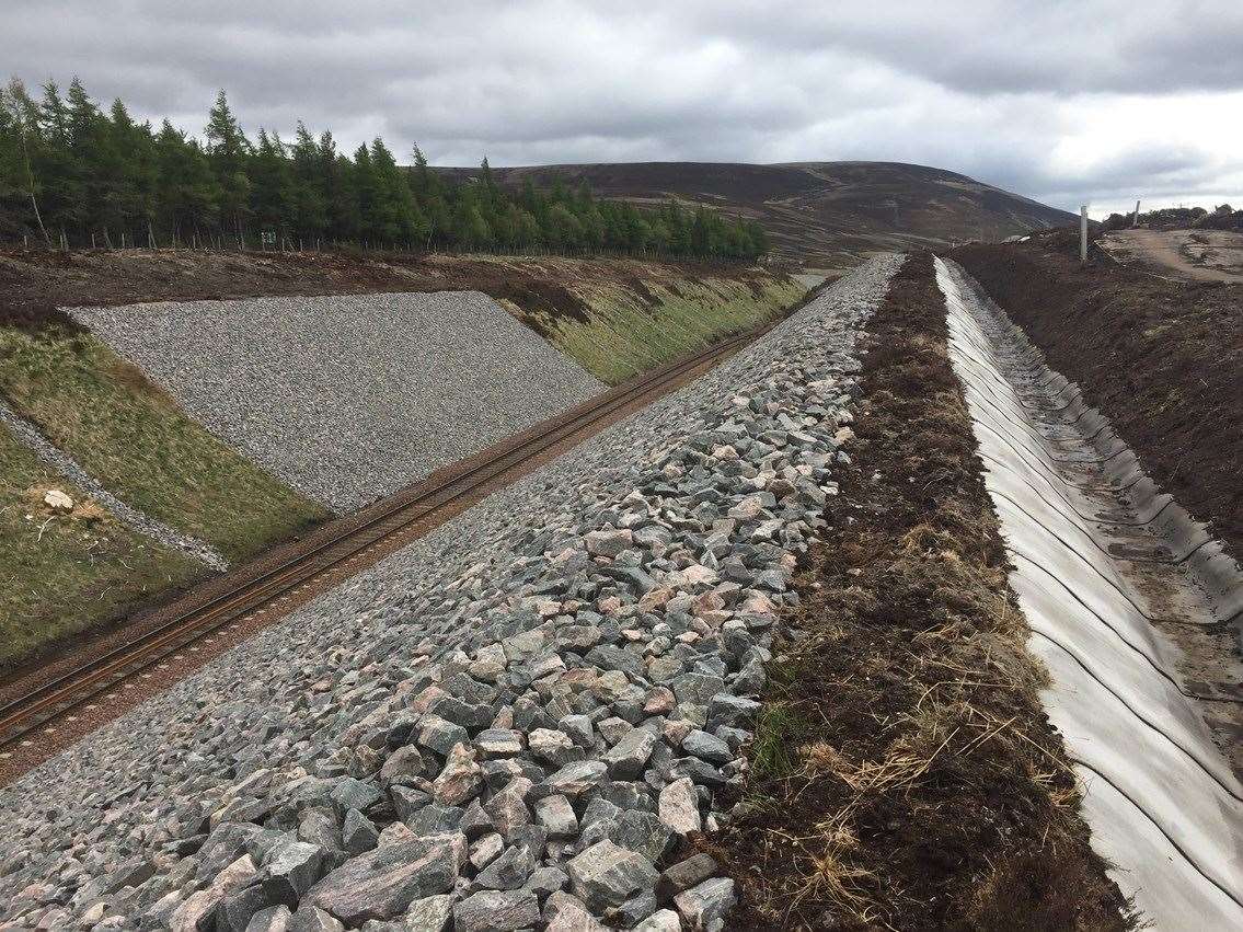 Some of the works already carried out as part of the big money project at the Slochd aimed at improving services on the Highland main line.