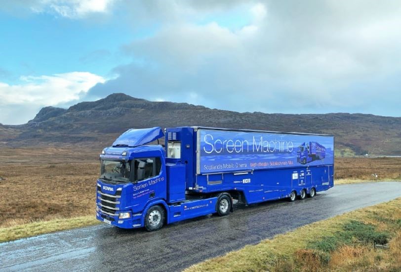 The Screen Machine is a regular visitor to Newtonmore and Tomintoul amongst other rural locations.