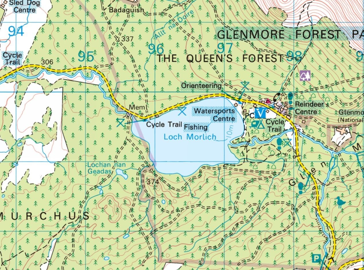 The Loch Morlich area is the busiest visitor spot in the strath.