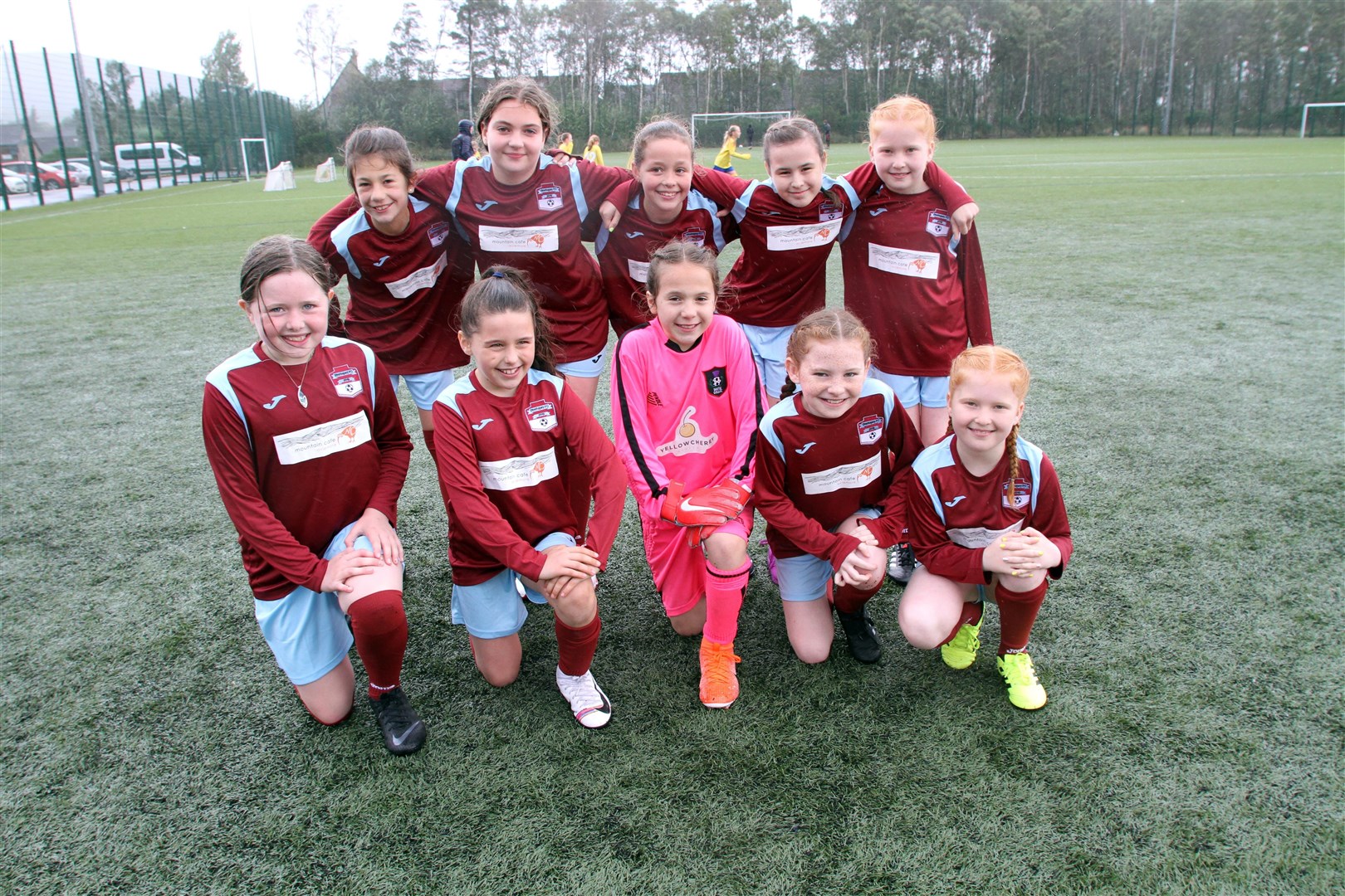 The Strathspey Girls team Sophie Falconer, Zaraah Falconer, Jasmine Crofts, Demi Hendry, Aliyah Ligertwood, Mia MacKellar, Amelia Mentel, Niamh Dalgarno and Brooklyn Adams.