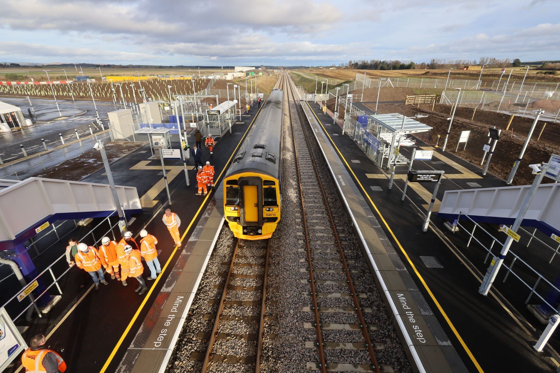 Inverness Airport Train Station locator. Picture: James Mackenzie.