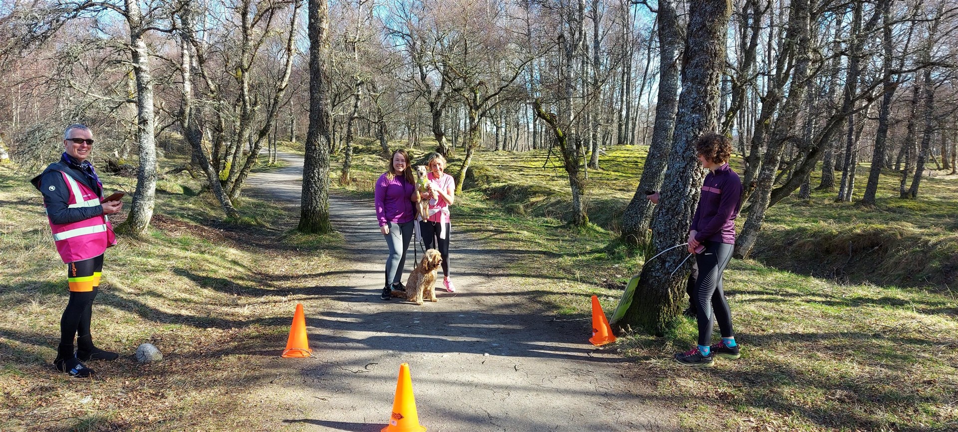 Every participant is allowed to bring a dog with them, as long as it's on a short lead. More are being encouraged to take part now.