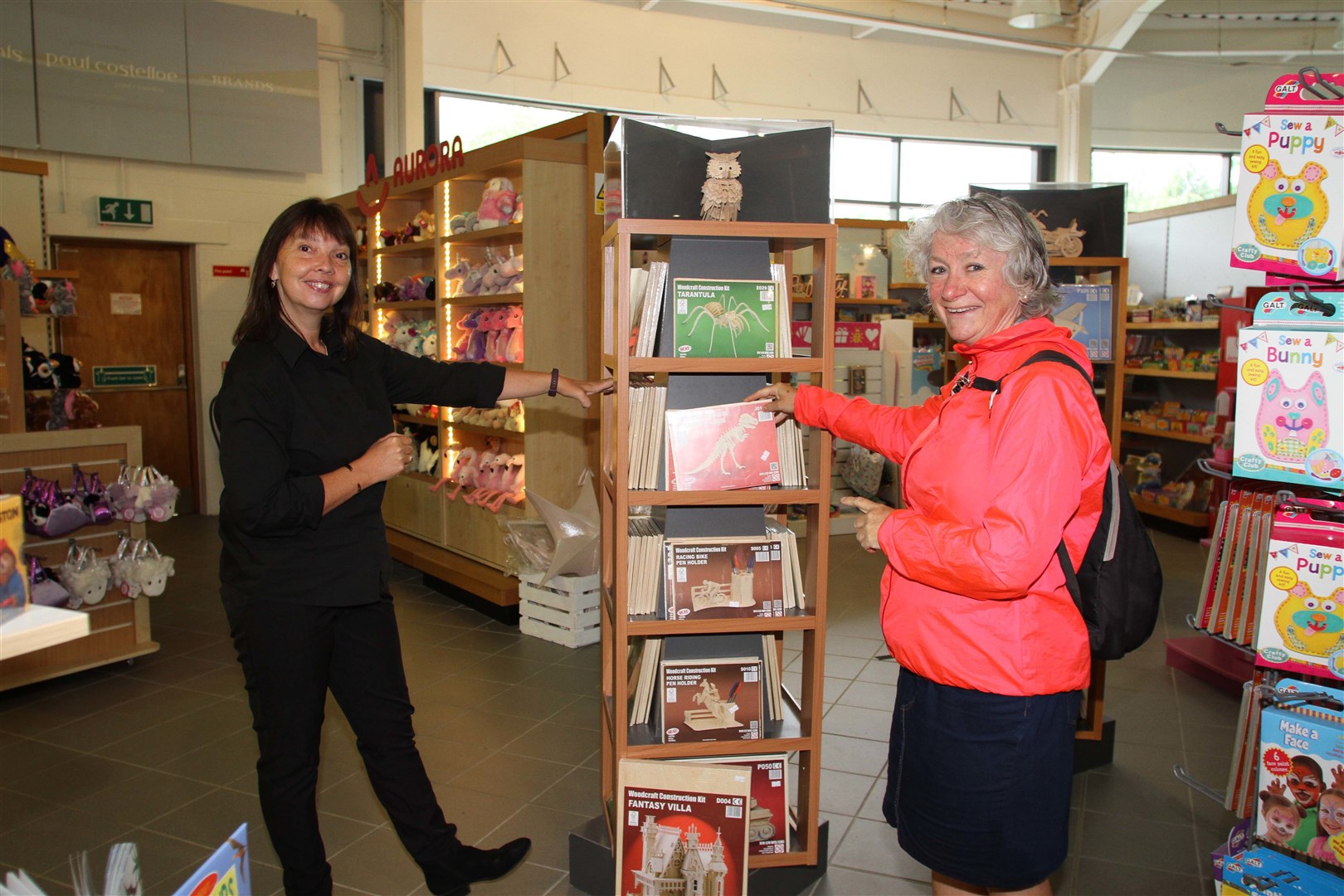 FIRST CUSTOMER IN: Martha O'Neill with retail assistant Barbara Webber.
