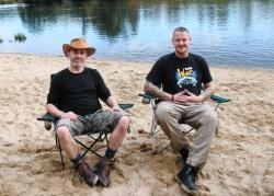 John Ord (left) and James MacTavish at the camping spot