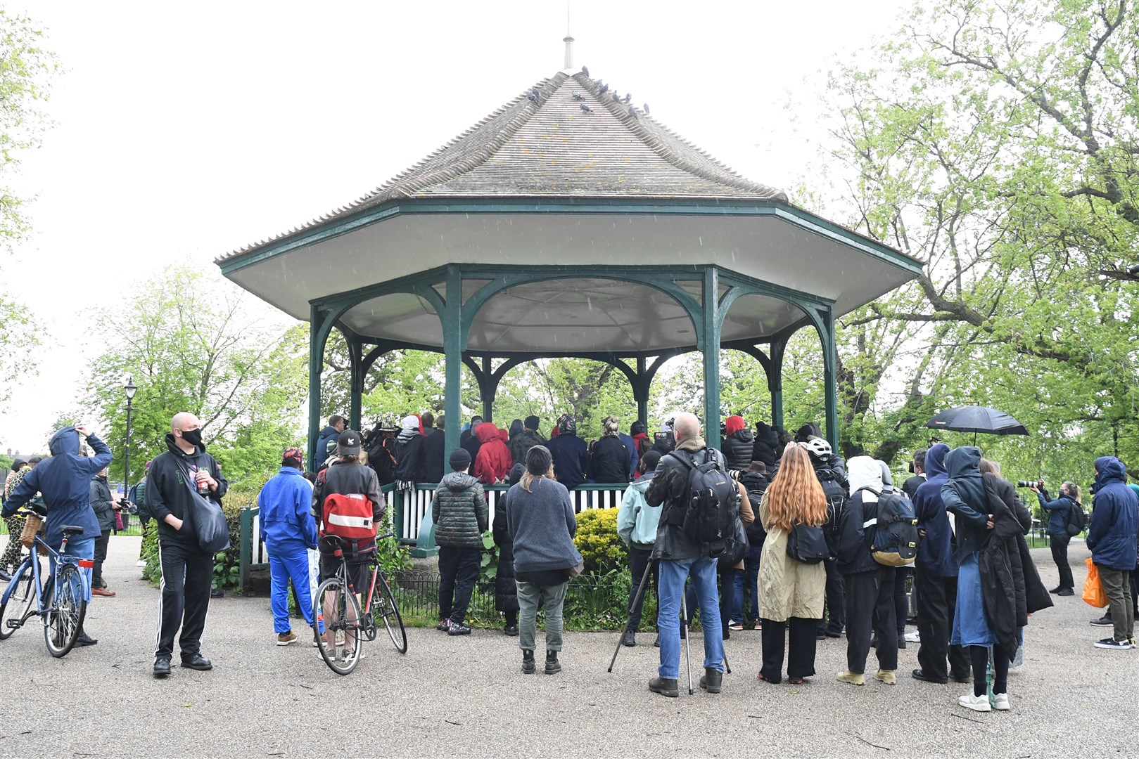 A vigil took place for Sasha Johnson on Monday, near the hospital where she is being treated (PA)