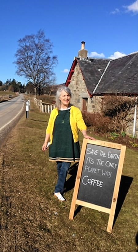 Lynda Whitty at Laggan Pottery Coffee Shop