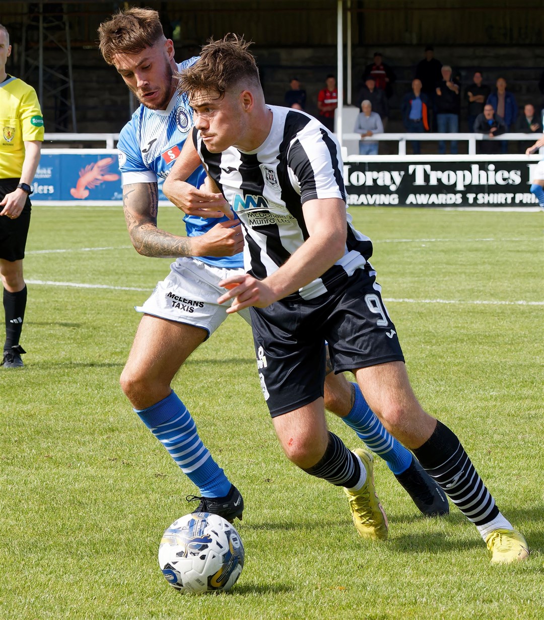 Ben Barron has been prolific since joining Nairn from Elgin City, and he added another three to his tally against Strathspey Thistle on Saturday. Picture: Bob Crombie