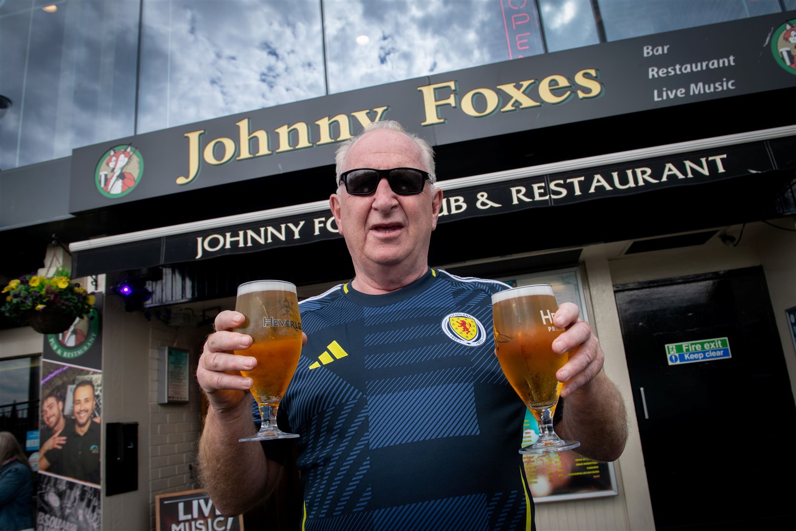 Make mine a double! Don Lawson has chartered a plane to Germany for a Highland Tartan Army flight and is having to double the booze order for thirsty fans. Picture: Callum Mackay.