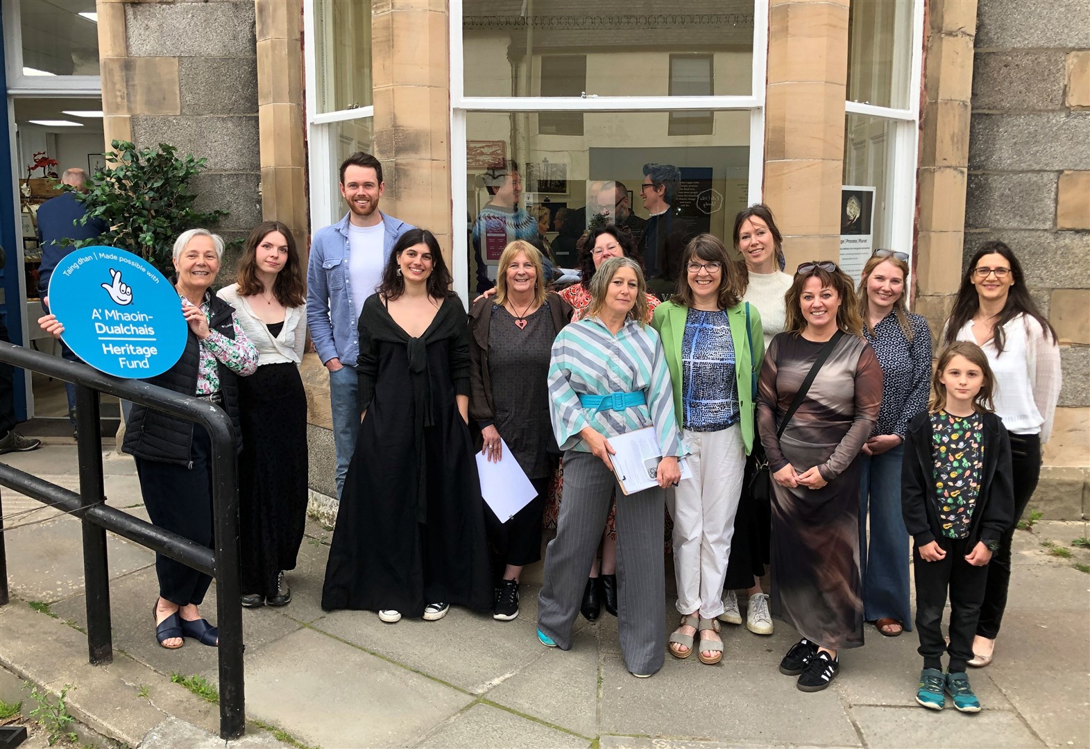 Some of the Cairngorms Creatives members with Tania Alliod (left).