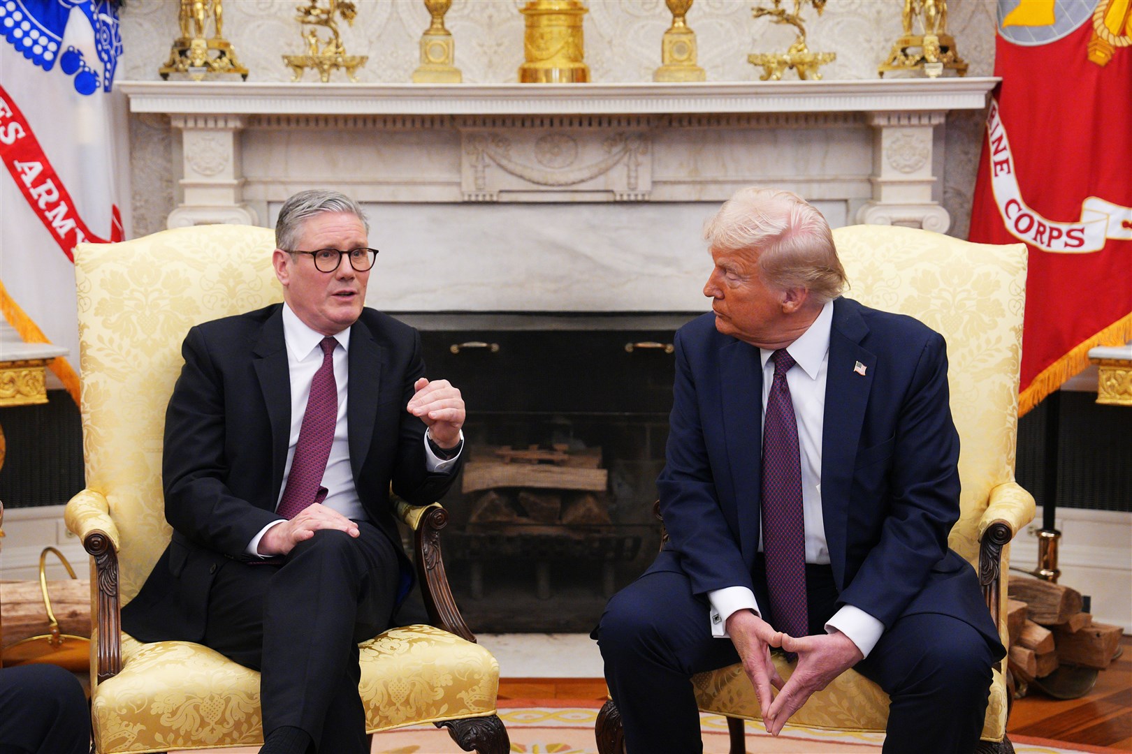 US President Donald Trump meeting Prime Minister Sir Keir Starmer (Carl Court/PA)