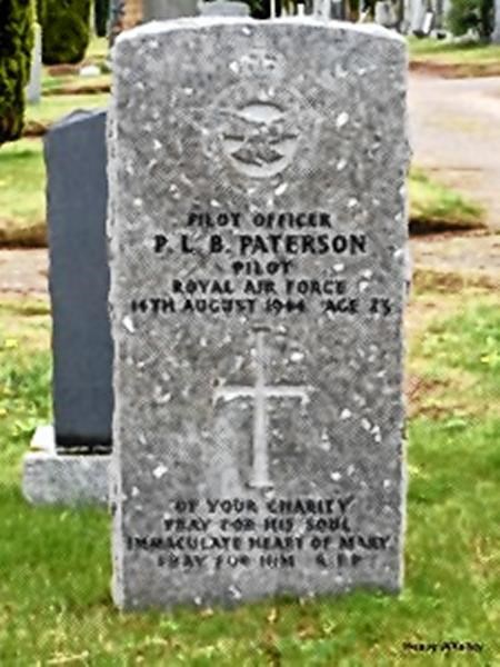 The WWII pilot's final resting place in Elgin which was home to his parents