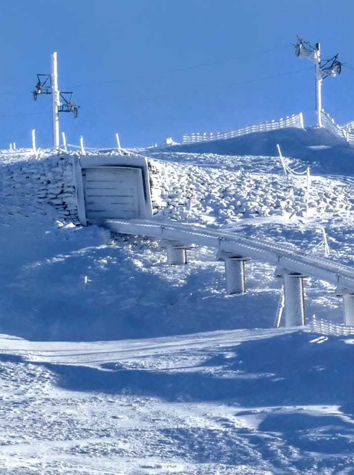 Lock-in: the doors remain shut at the funicular railway. David Macleod