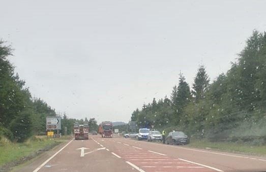 This photograph was taken round at 1.30pm. Courtesy Highland Trailer Transport Services Ltd.