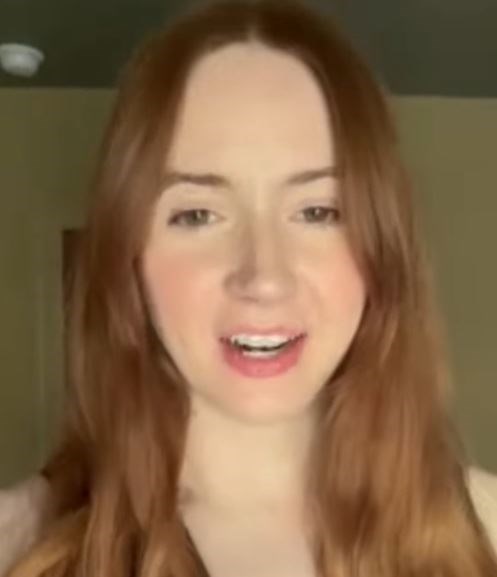 Karen Gillan during her video announcement.