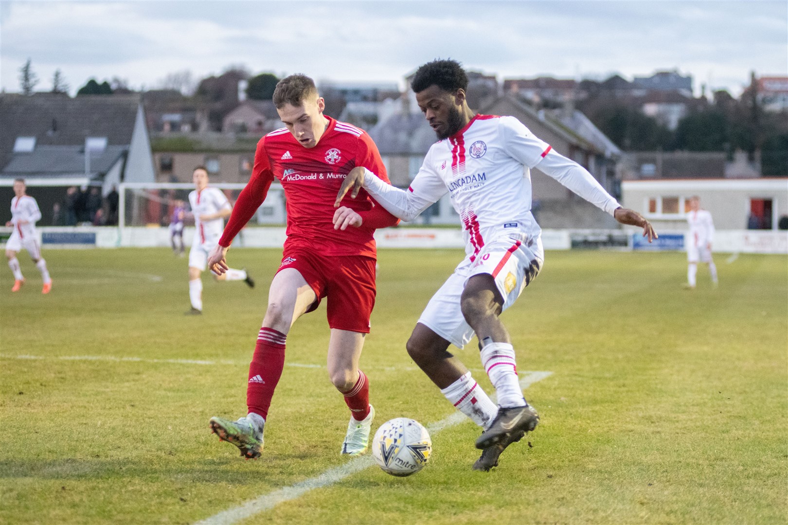 Botti Biabi missed a crucial penalty in Brechin City's 0-0 draw at Fraserburgh. Picture: Daniel Forsyth..