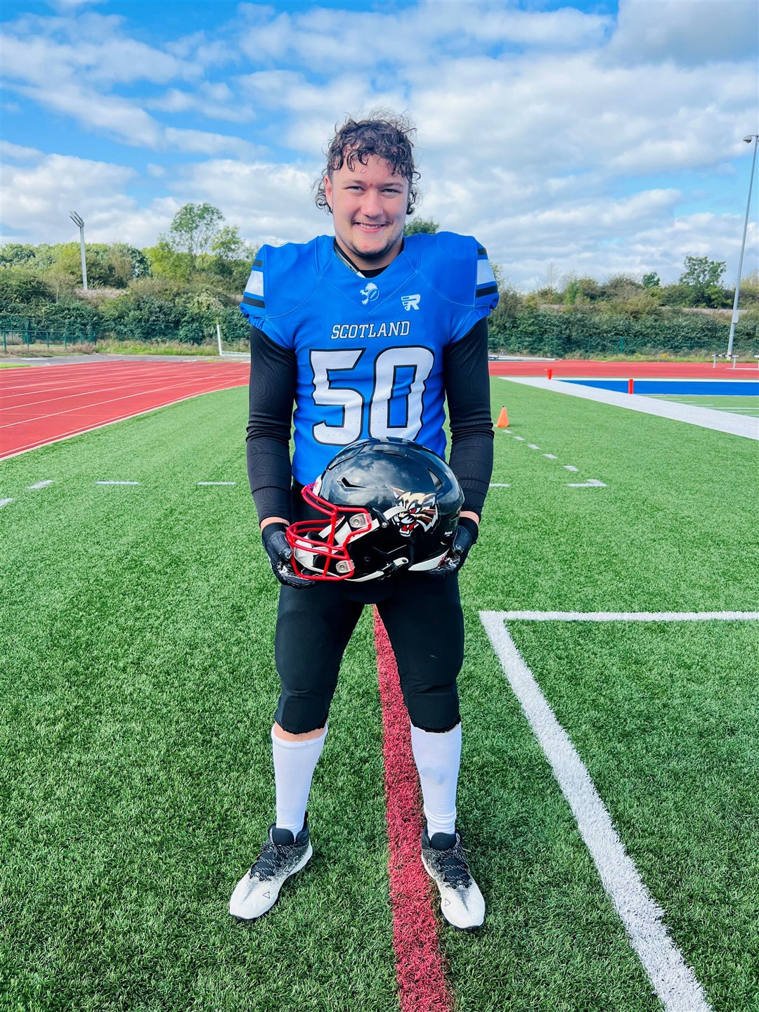 Toby Haworth played American football for Scotland at the weekend.