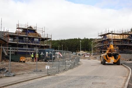 The luxury housing development at High Burnside taking shape. Work on a new phase has just started