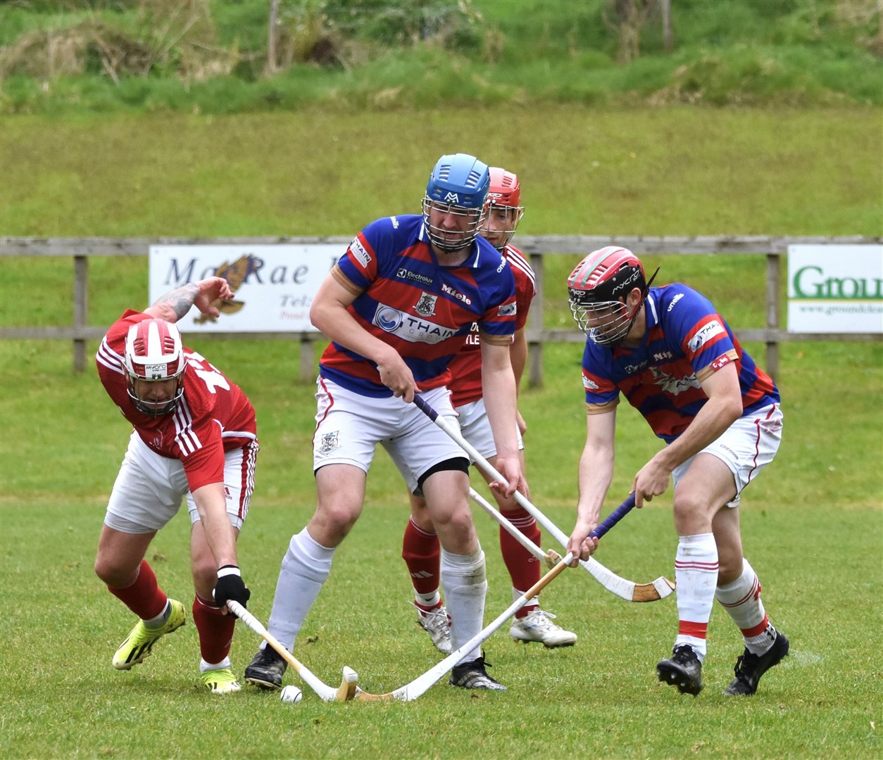 A midfield tussle for the ball during the Kings' convincing away win. Picture: Fiona Young,