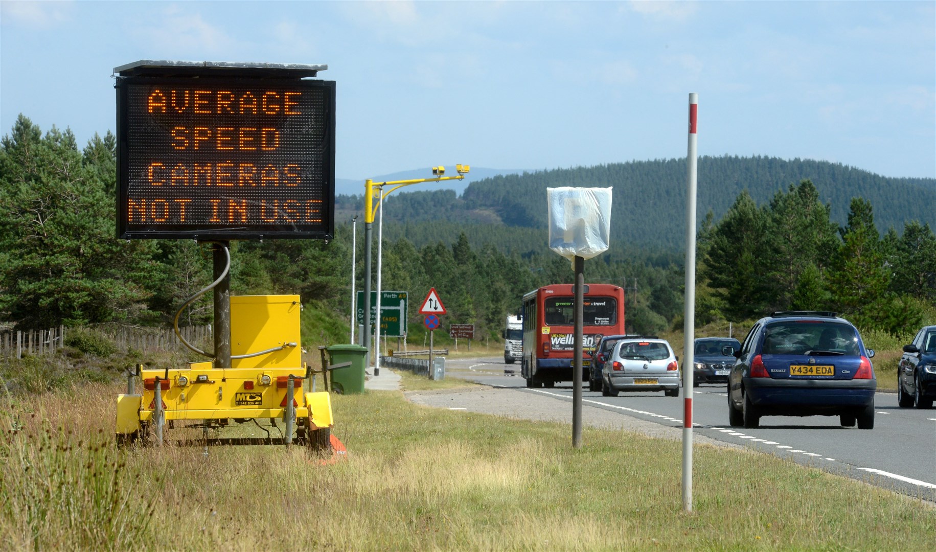 Average speed cameras on the A9 between Carrbridge and Slochd busted more than 13,000 motorists in 2021. Picture: Andrew Smith.