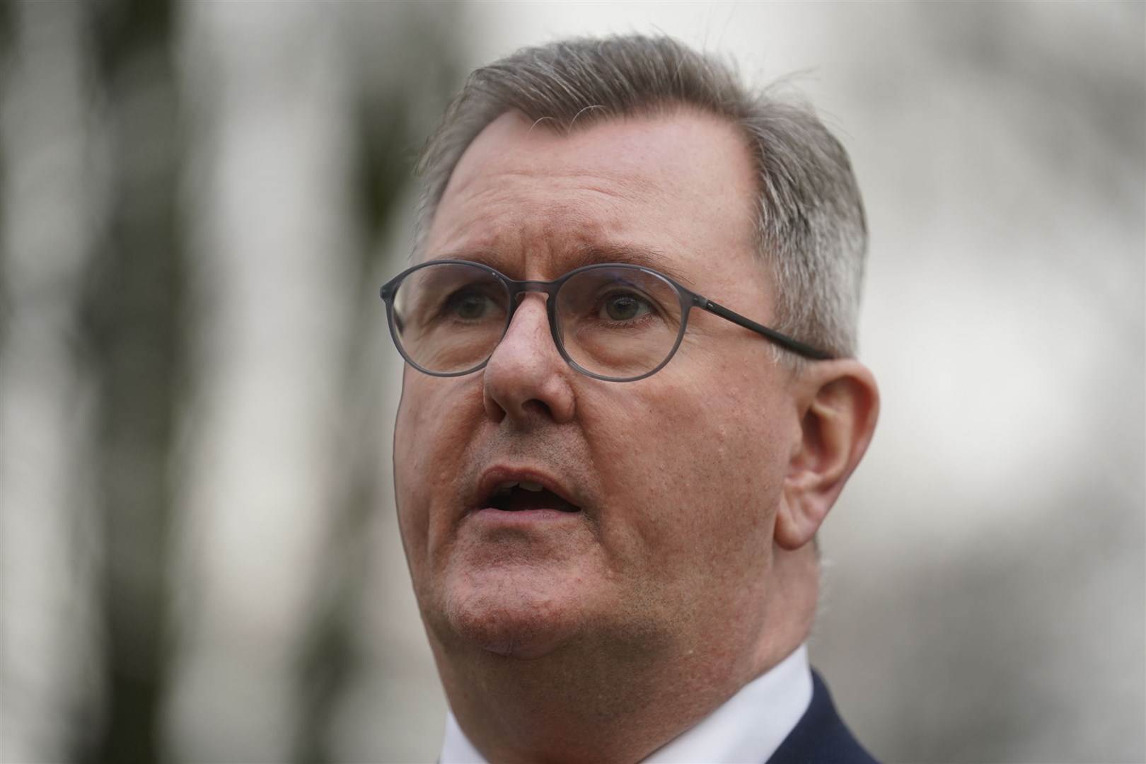 DUP leader Sir Jeffrey Donaldson said his party would not back the election of a Stormont speaker, meaning no further business can take place (Brian Lawless/PA)