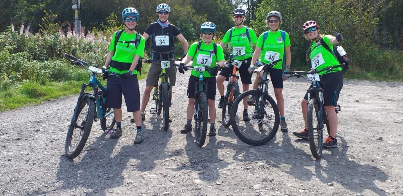 Participants also had to bike part of the way on the 100km route.