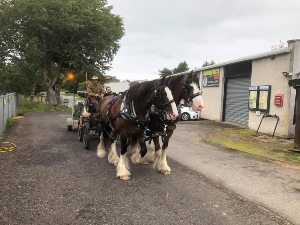 The team arrive at Croila Croft in Kingussie