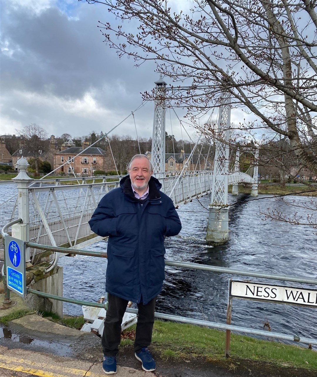 Councillor Alex Graham at Infirmary Bridge.