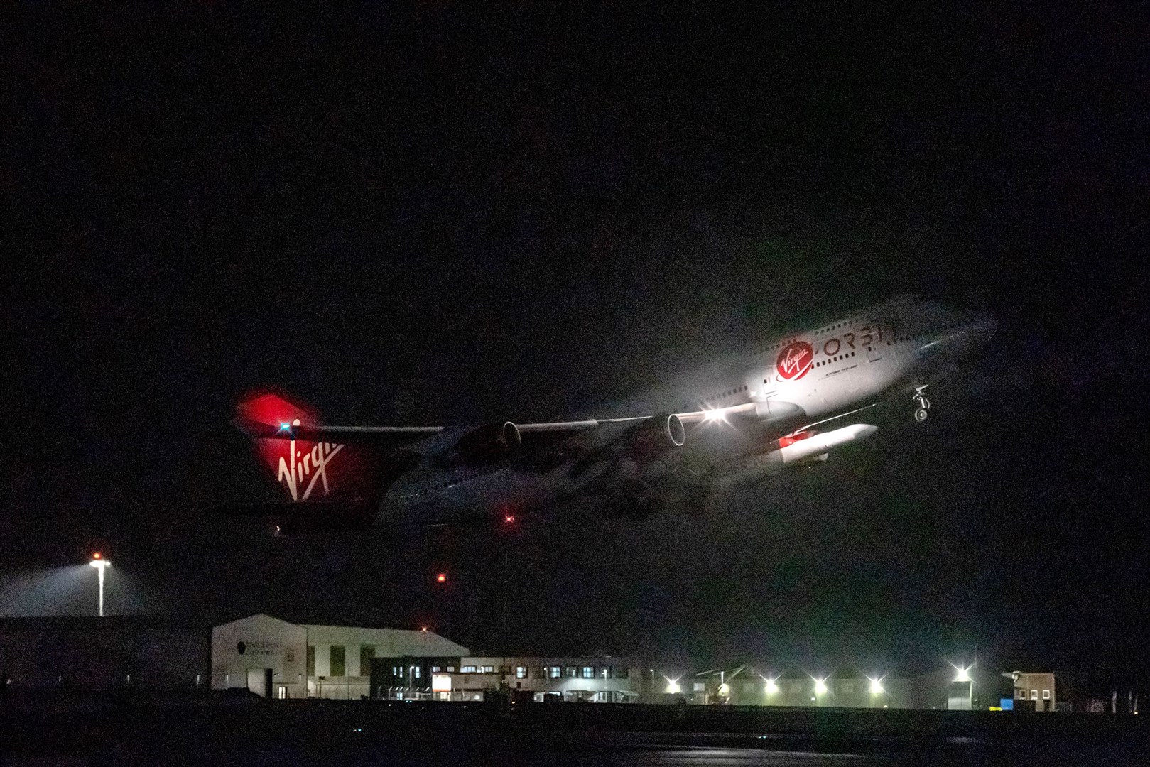 A plane carrying the rocket took off on January 9 (Ben Birchall/PA)