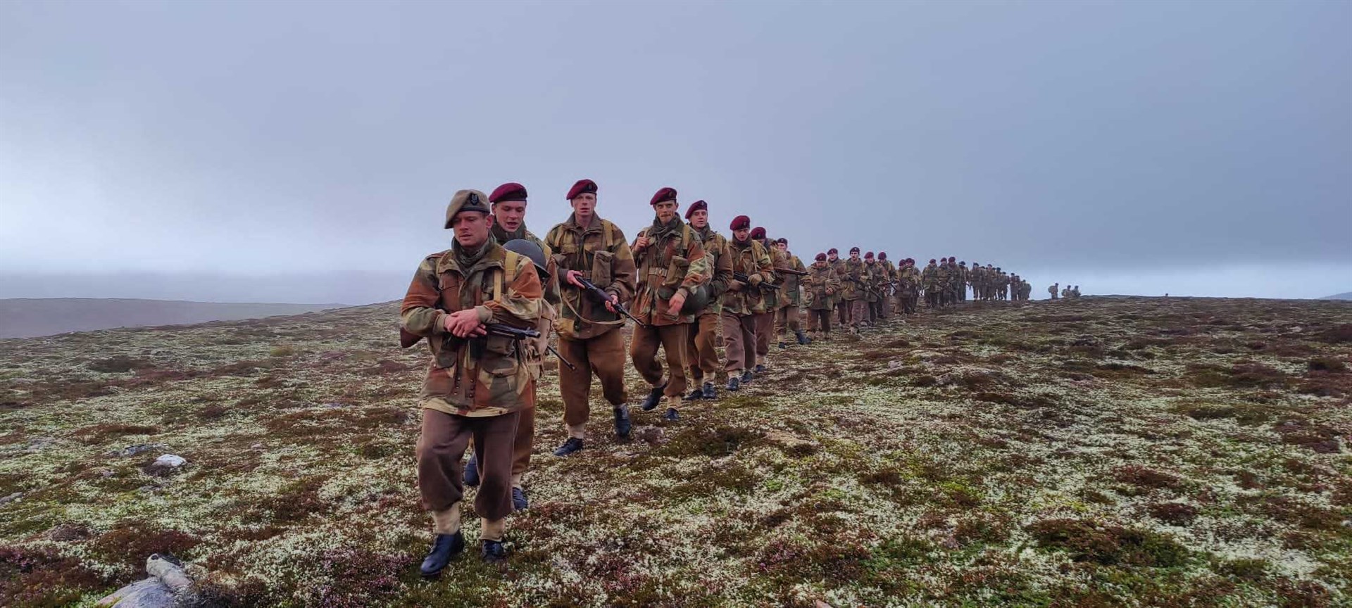 On the move in the Cairngorms for hit BBC series SAS Rogue Heroes.
