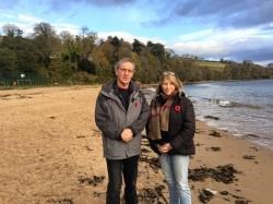 William Mather and Sarah Atkin on Rosemarkie Beach.