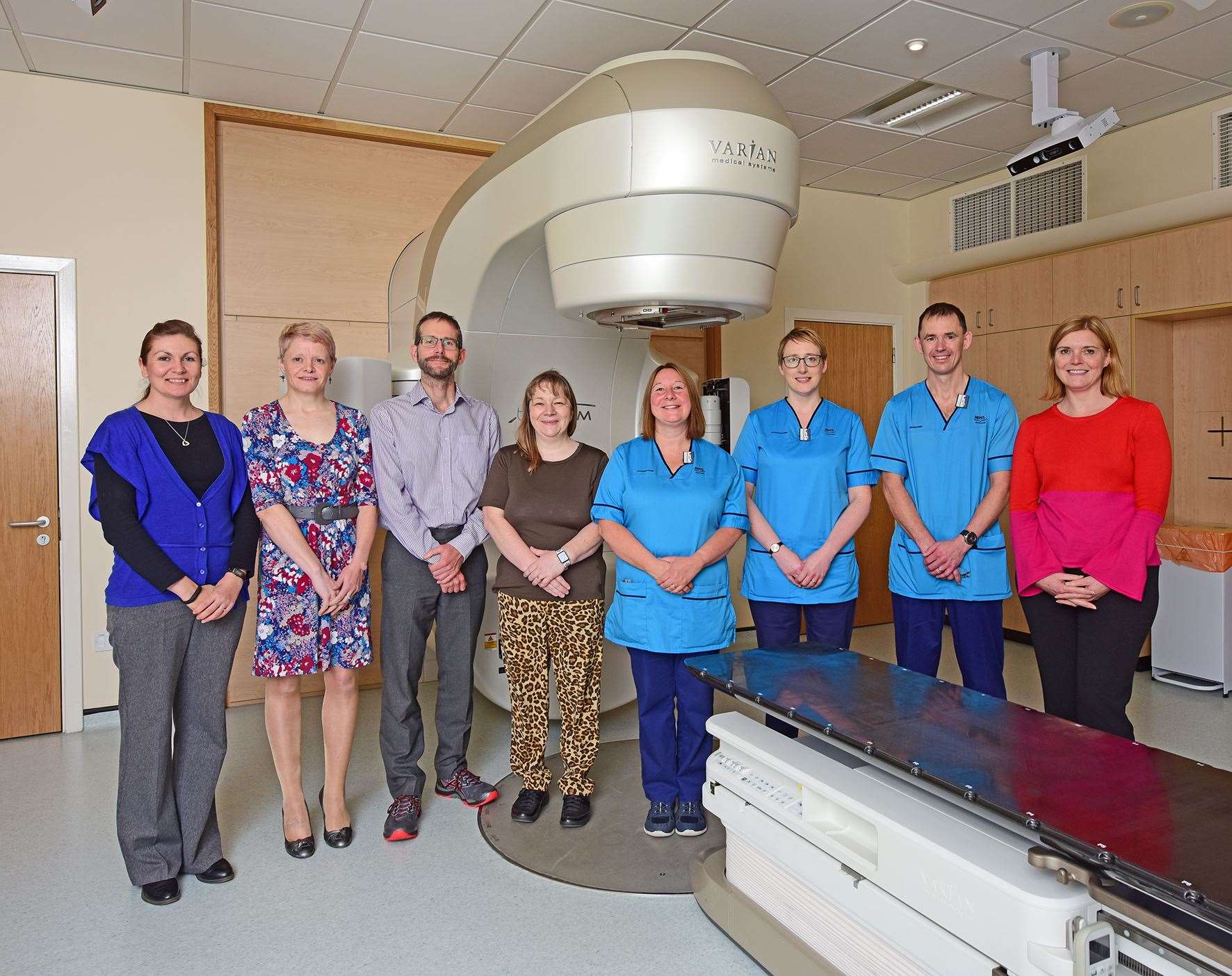 Mo Beange (fourth left) with the rest of the Clinical Oncology team who are behind this new way of working.