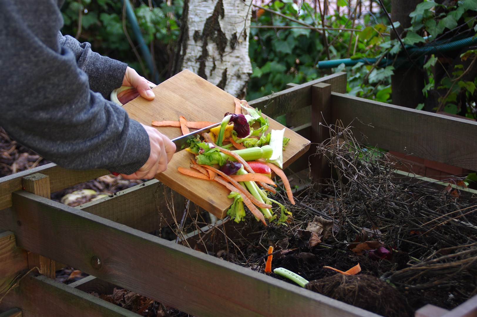 Food-waste recycling in back garden compost. Picture: Adobe