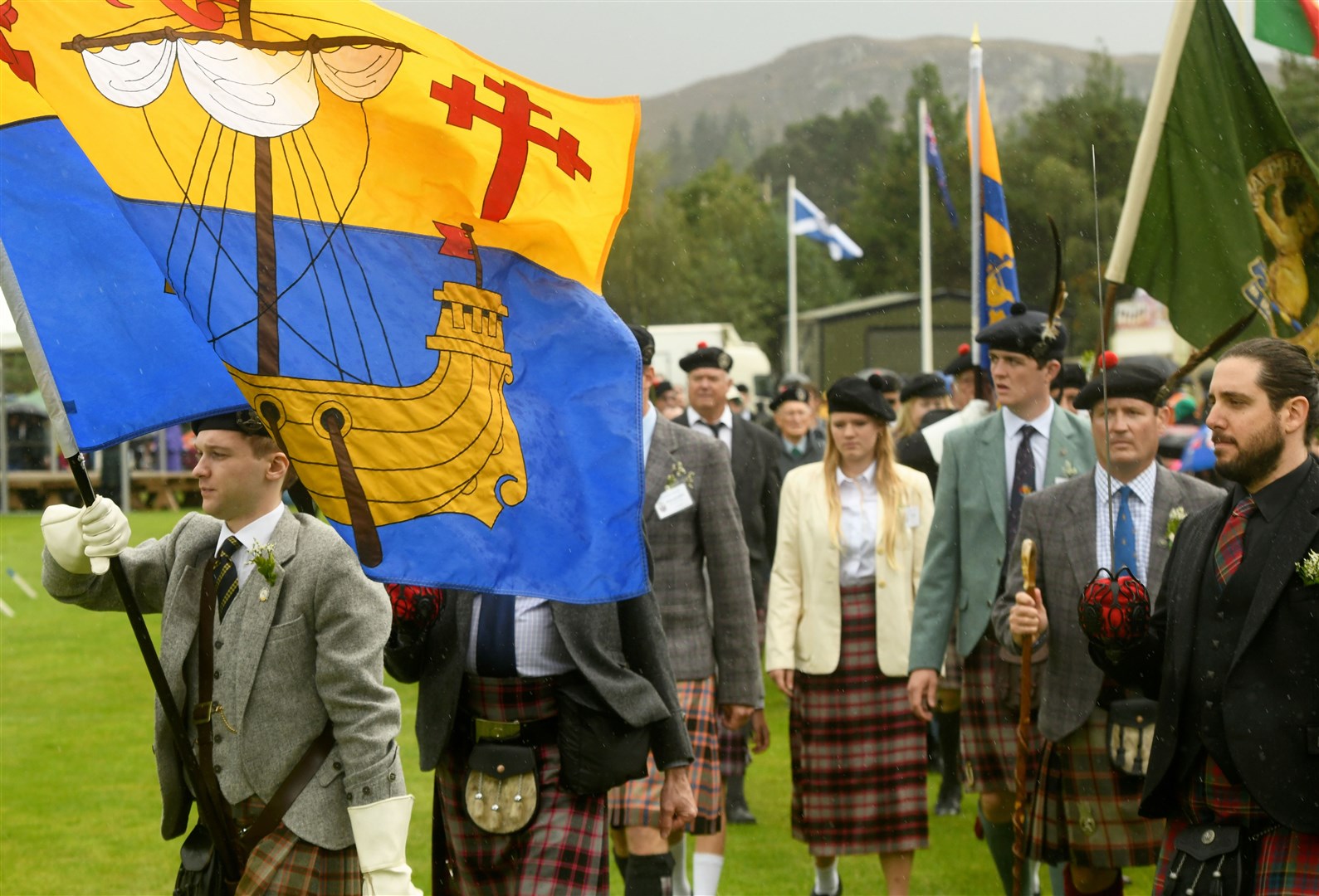 The Clan Macpherson parade every year at the Newtonmore Highland Games. Picture: James Mackenzie.
