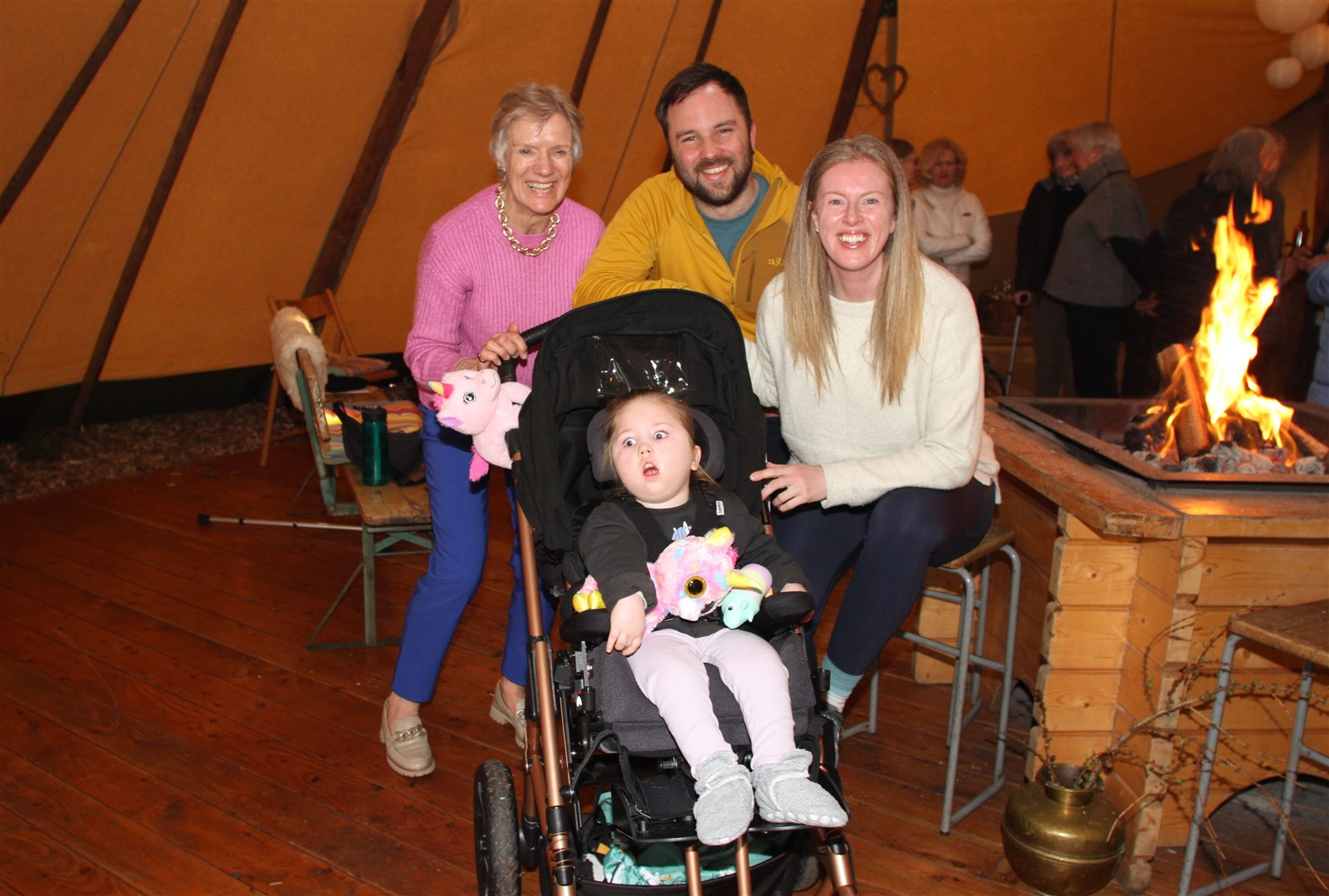 Fiona Hunter with Evelyn, Tom and Grace.