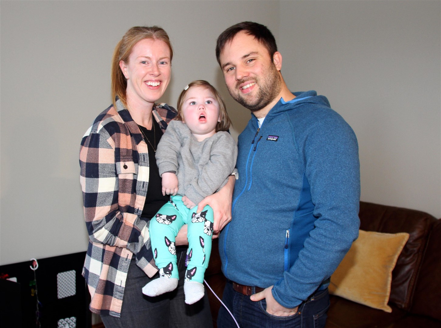 AT HOME IN NEWTONMORE: Grace, Evelyn and Tom.