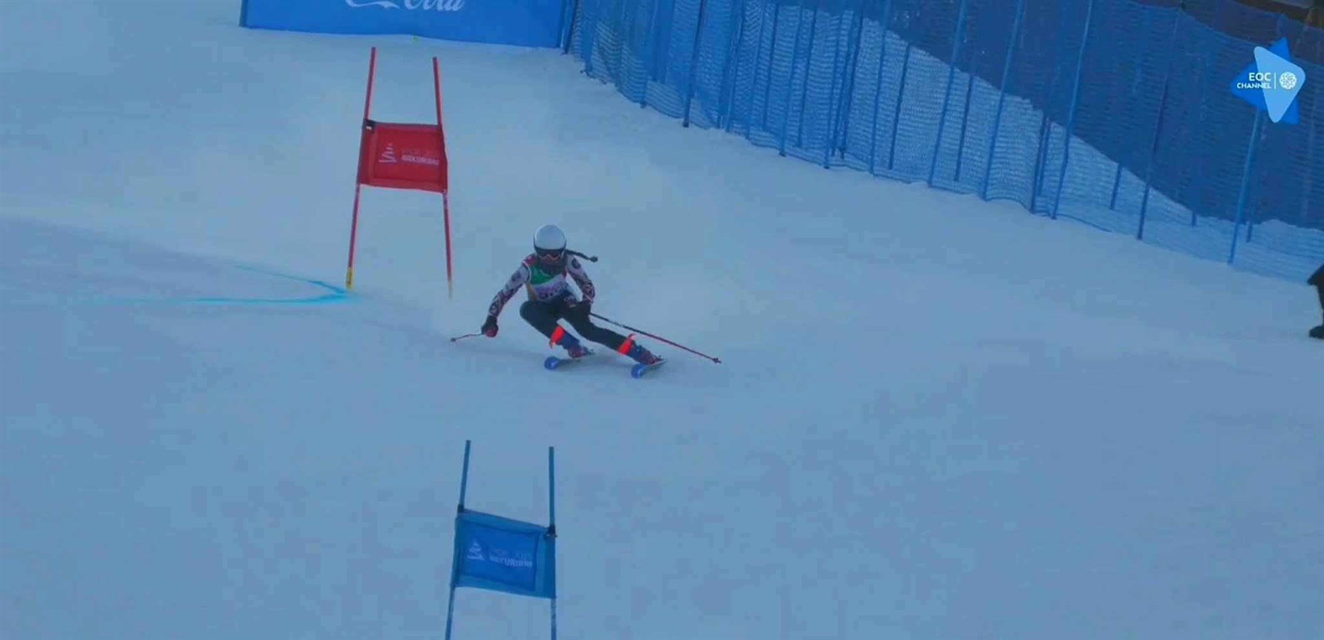 FULL ON: Freshwater completed a good slalom in her unfavoured event but didn't quite the grade she had set herself.