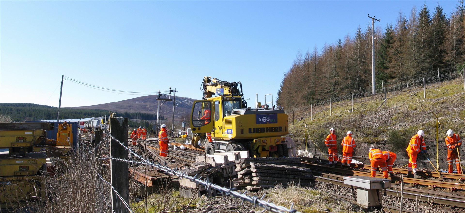 The team are now trying to correct the track itself after the damage done by Saturday's derailment