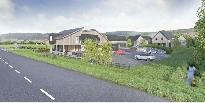 Looking south towards Aviemore at the proposed development site. Image: Ecos Design.