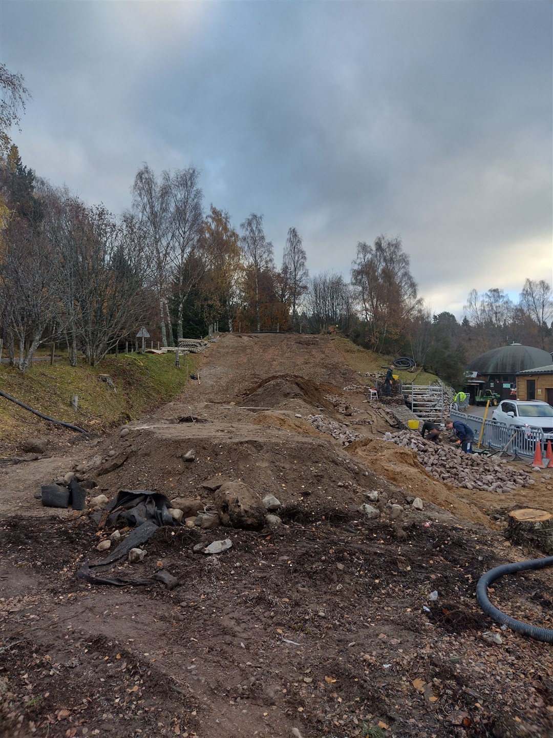 Work taking place to create a state-of-the-art artificial ski slope at Loch Insh.