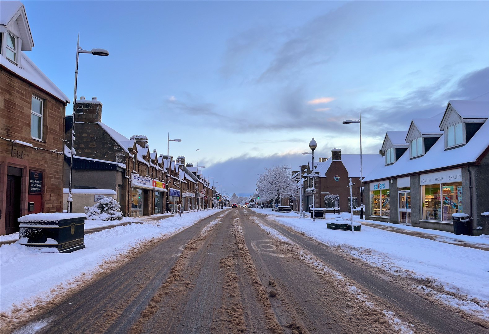 Snow in Alness.