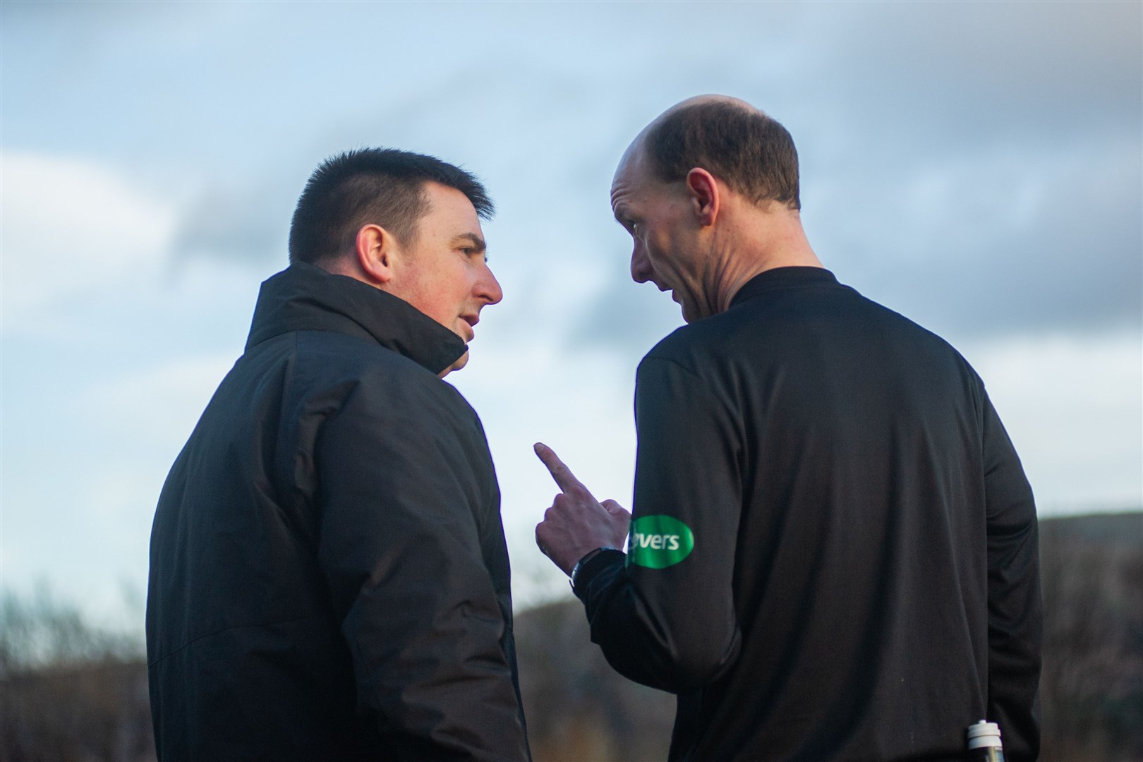 Strathspey Thistle manager Gordon Nicolson pictured during his side's 3-2 reverse to Rothes FC in the Highland Football League in February at MacKessack Park. Picture: Daniel Forsyth.